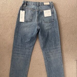 oak and fort high rise straight jeans size 26 blue casual